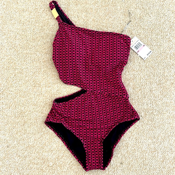 Michael Kors Chain Print One-Piece Swimsuit - Picture 1 of 5